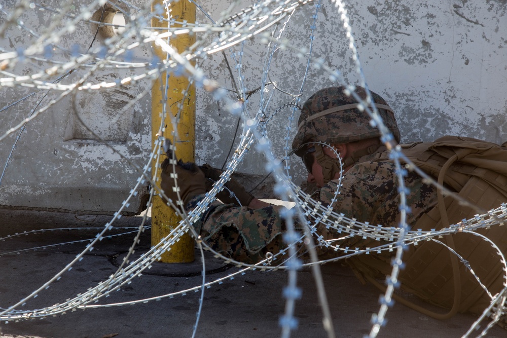 7th ESB Marines Assist CBP in Closing San Ysidro Port of Entry