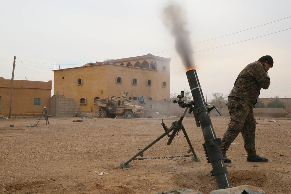 SDF and Coalition Fire Mortars and Launch Unmanned Aircraft near Hajin