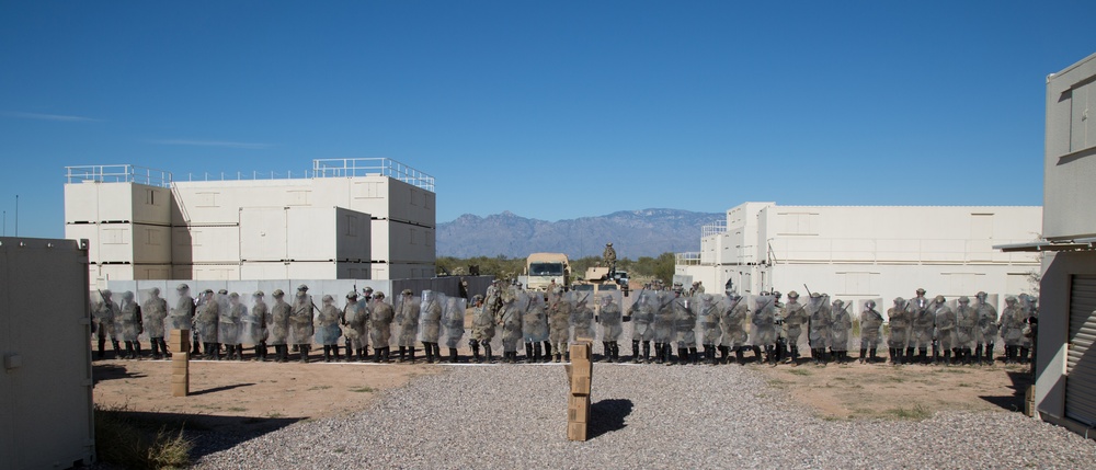 U.S. Military Police conduct riot control training