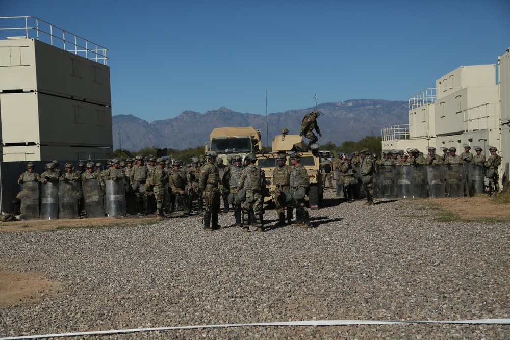 U.S. Army Military Police conduct non lethal training