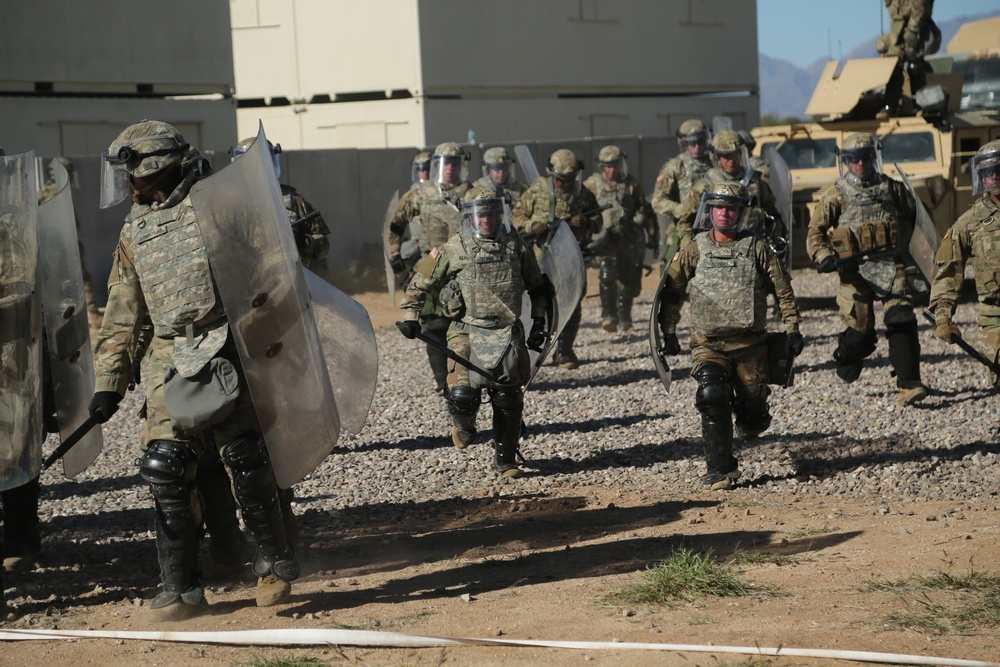 U.S. Army Military Police conduct non lethal training