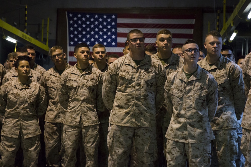 ACMC Visits Marines and Sailors with 5th Marine Expeditionary Brigade
