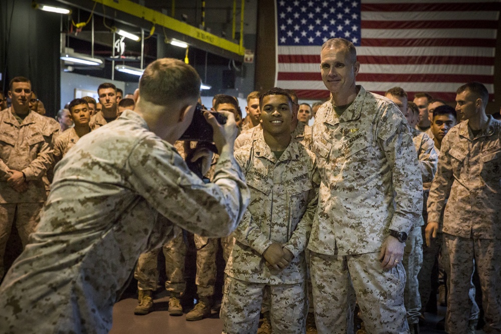 ACMC Visits Marines and Sailors with 5th Marine Expeditionary Brigade