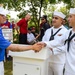 Golfer Bill Hurley III meets troops