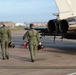 Ex Point Blanc Aircrew walk to jets and take offs