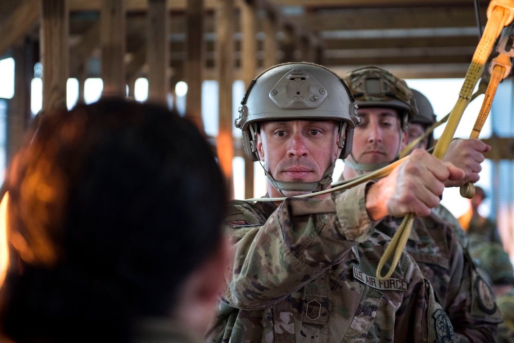 AGOW Airmen conduct static-line jumps