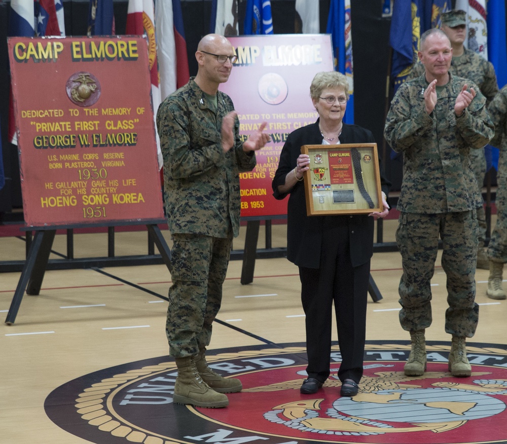 Camp Elmore rededication to PFC George W. Elmore