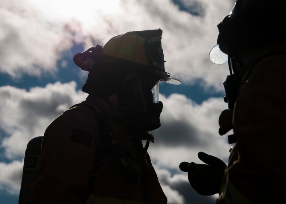 Firefighters conduct live fire training, ready to protect their community