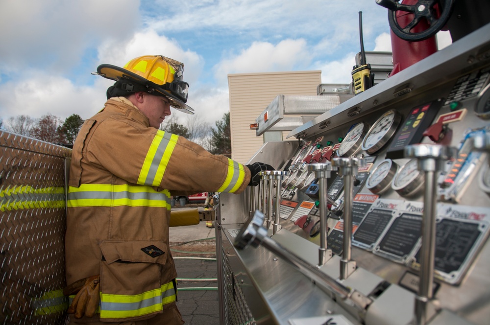 Firefighters conduct live fire training, ready to protect their community