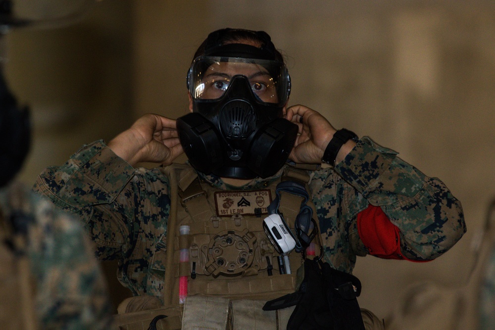 U.S. Soldiers and Marines Practice Non-Lethal Crowd Control Drills