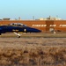 Blue Angel #7 arrives at Tinker Air Force Base for a site survey.