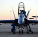 Blue Angel #7 arrives at Tinker Air Force Base for a site survey.