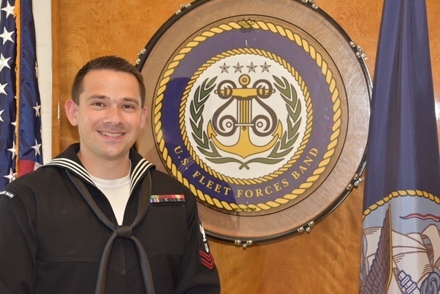 Musician Second Class Carl Schulte U.S. Fleet Forces Band's Junior Sailor of the Year, FY18.
