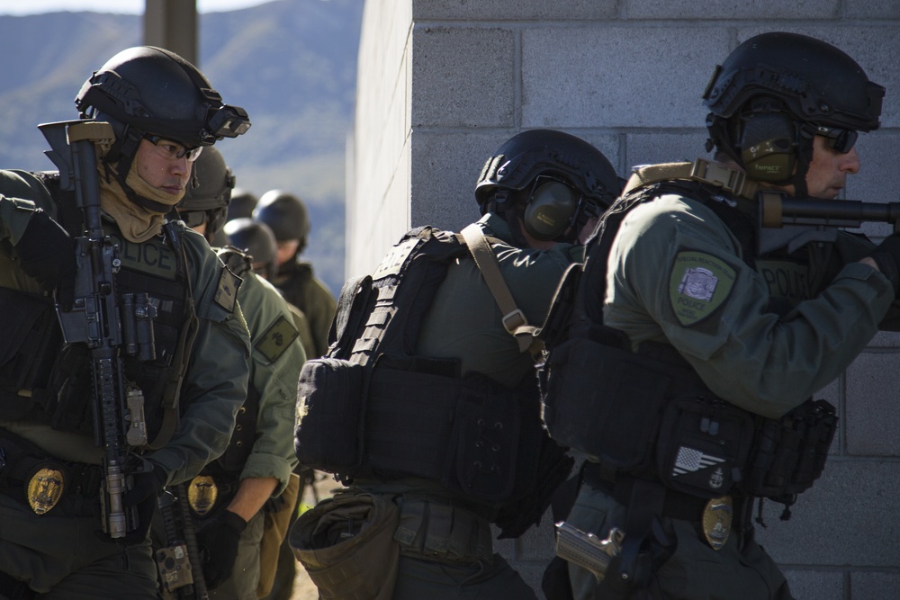 BOOM! Marines with SRT rehearse breaching techniques