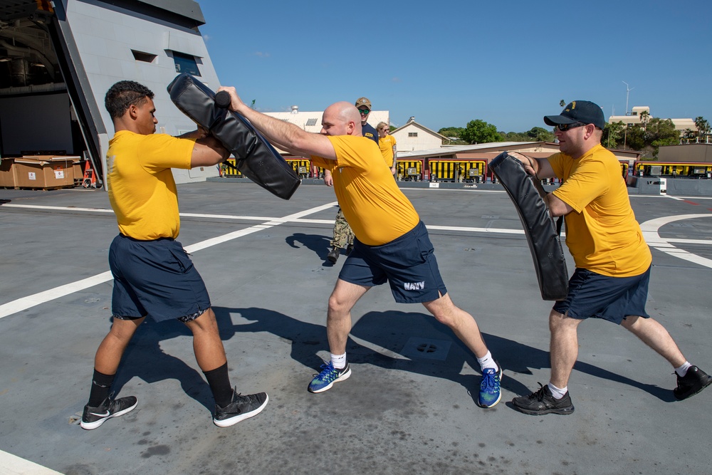 Sailor Conducts Sentry Training