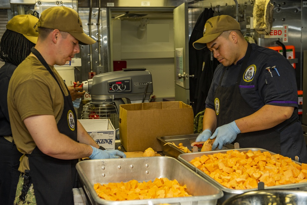 Sailors Prepare Food