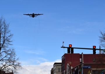 302nd AW flies over Veterans Day parade downtown