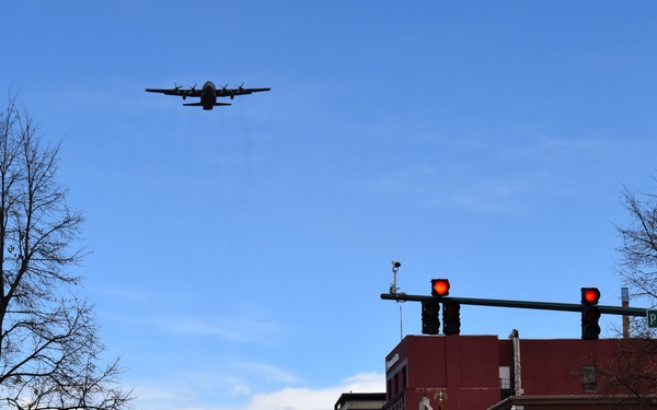 302nd AW flies over Veterans Day parade downtown
