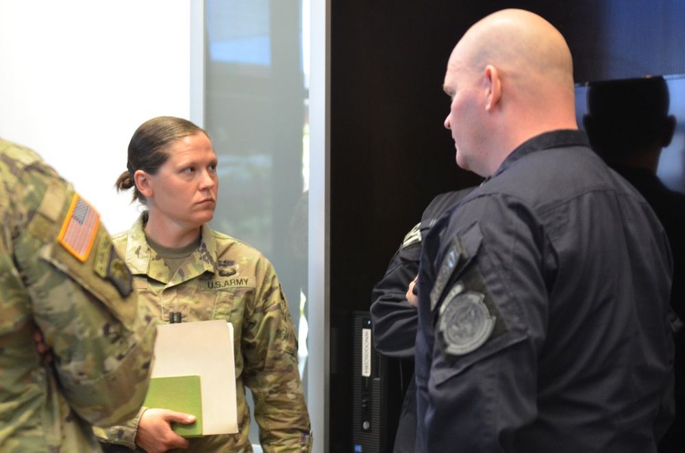 Leaders from 16th Military Police Brigade meet with Nogales Port of Entry Officals