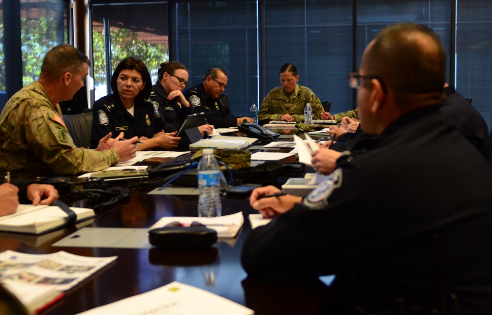 Nogales Port of Entry Officials Meet with Leaders from 16th Military Police Brigade