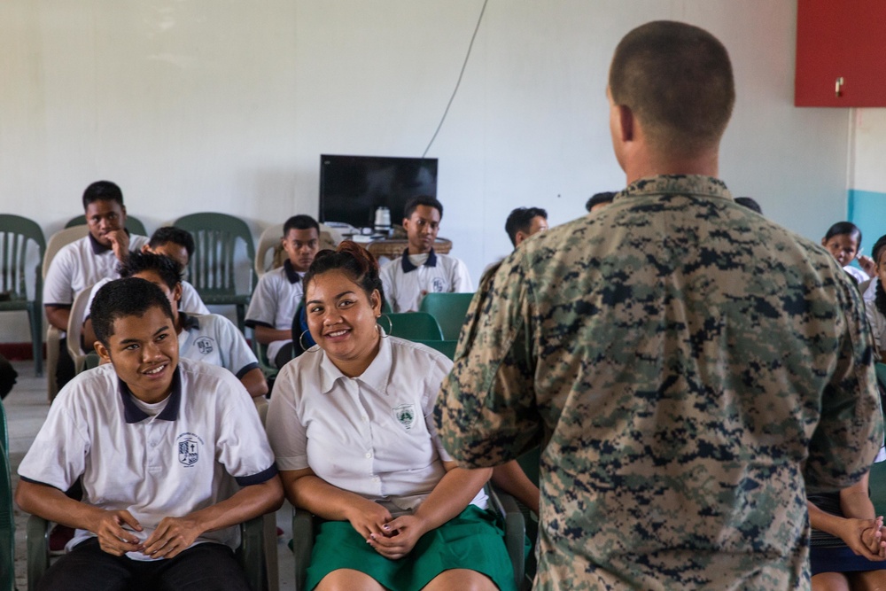 Koa Moana Interacts with High School Students in Palau