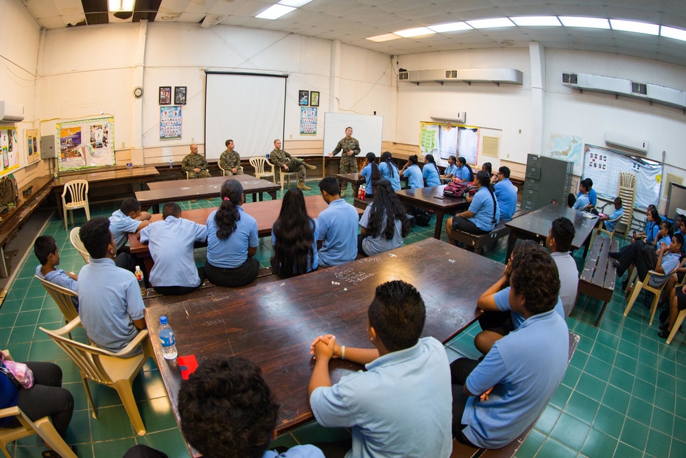 Koa Moana Interacts with High School Students in Palau