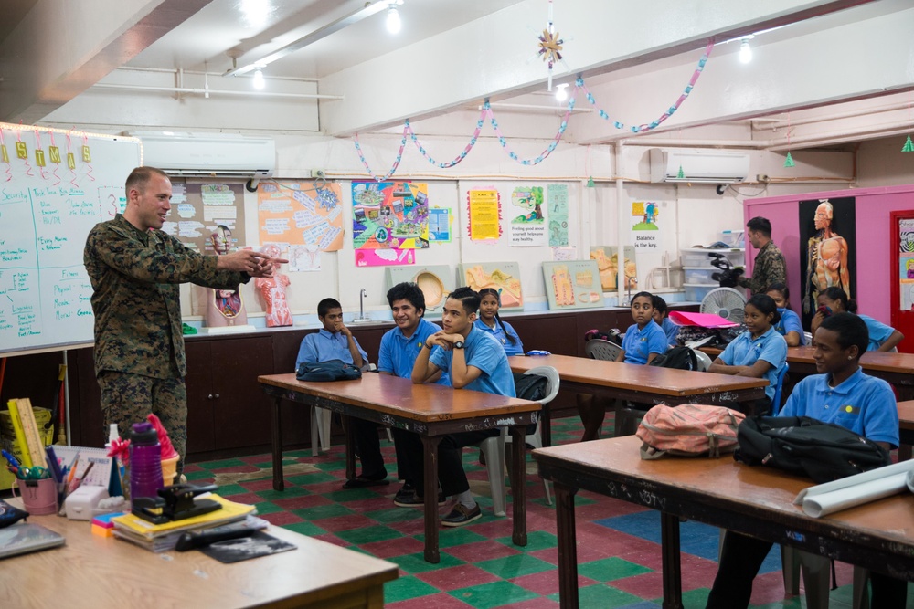 Koa Moana Interacts with High School Students in Palau