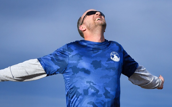 Airmen trot towards finish line