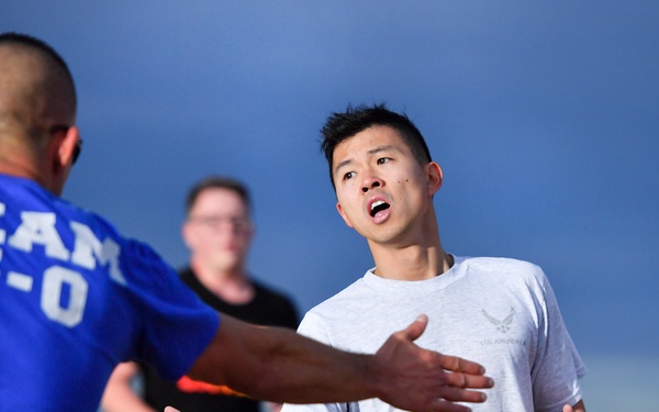 Airmen trot towards finish line