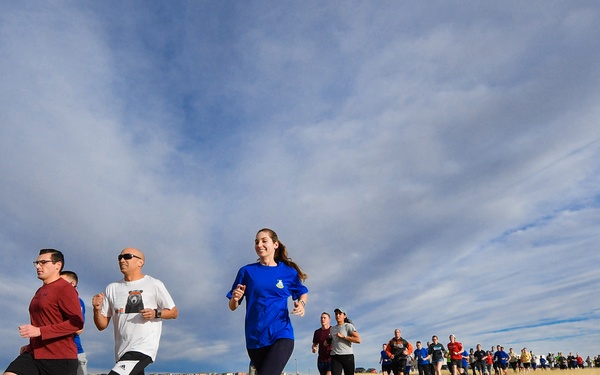 Airmen trot towards finish line