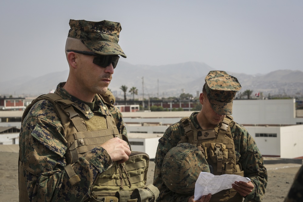 U.S. Marines, sailors with SPMAGTF-Peru arrive in Ancon