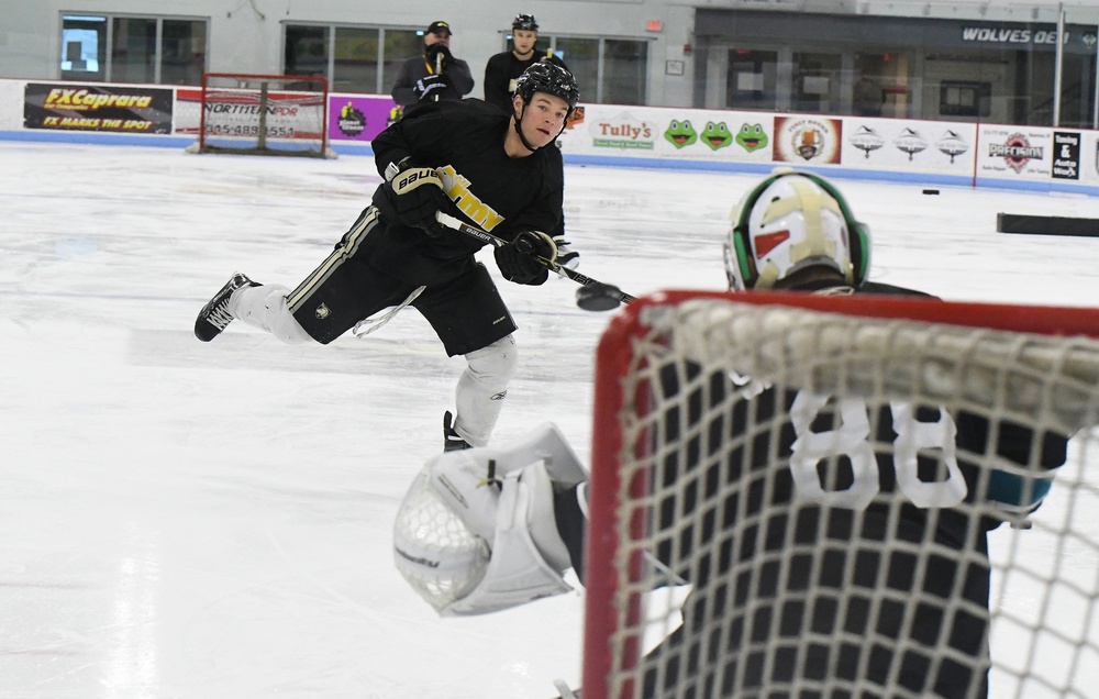 Soldier-athletes begin All Army Hockey trial camp at Fort Drum