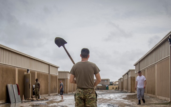 Soldiers Respond to Flooding at Camp Arifjan