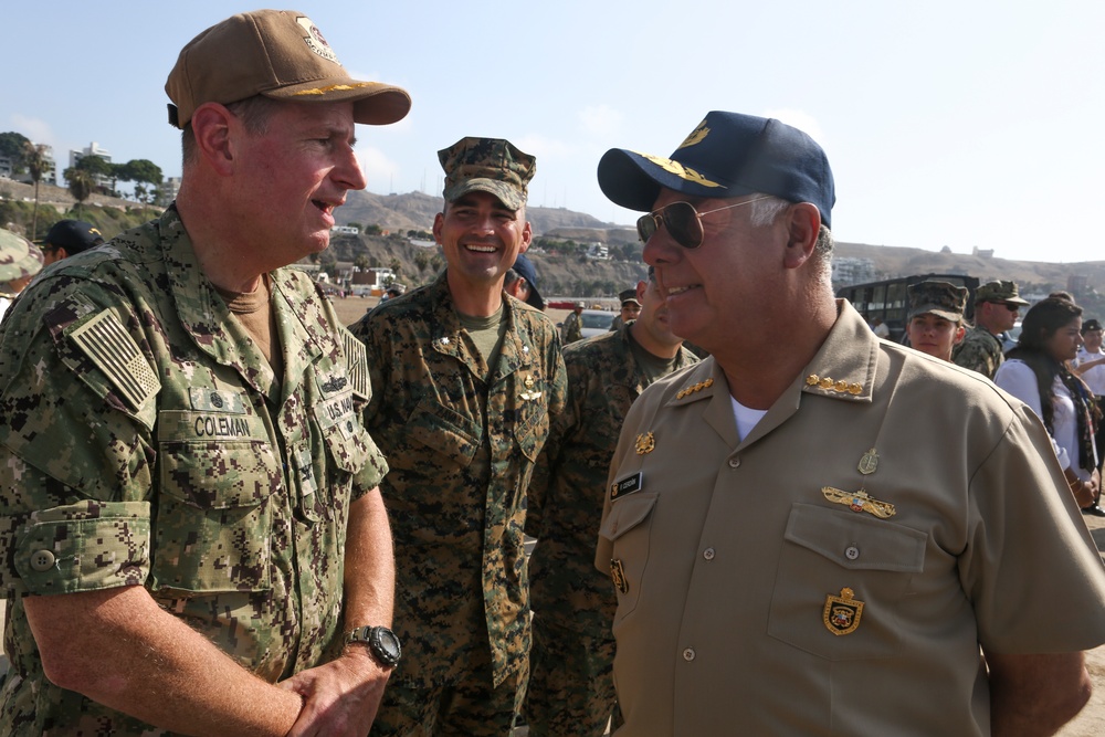 Peruvian Naval Infantry, U.S. Marines hold HA/DR press conference