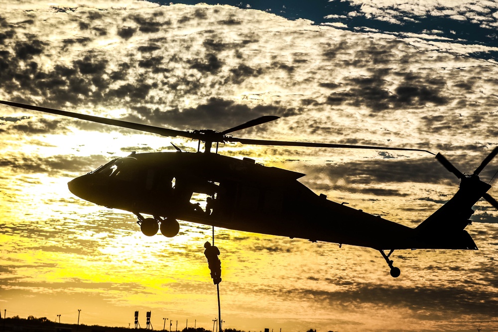 82nd CAB UH-60 Blackhawk Helicopter Silhouette