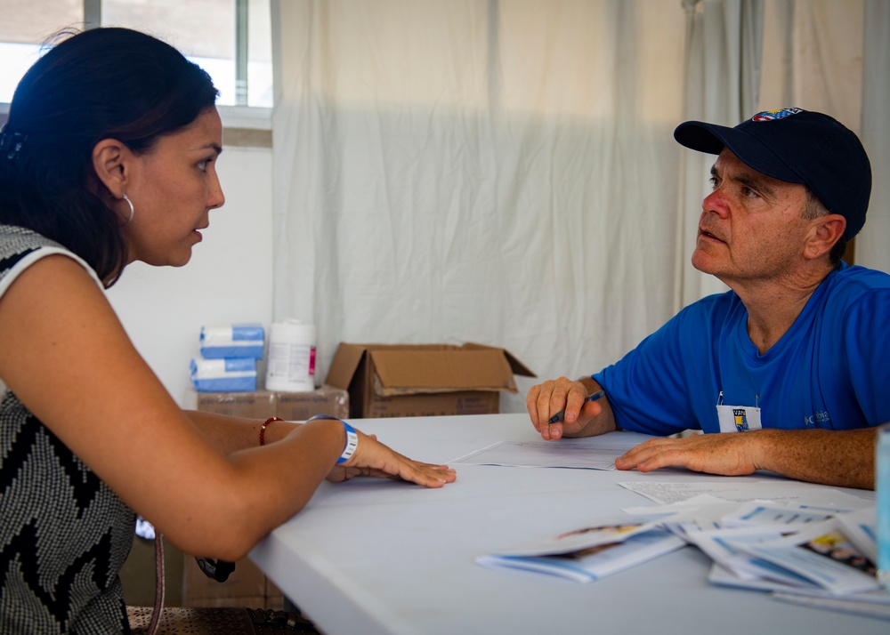 USNS Comfort Personnel Treat Patients at a Land-based Medical Site, in Colombia