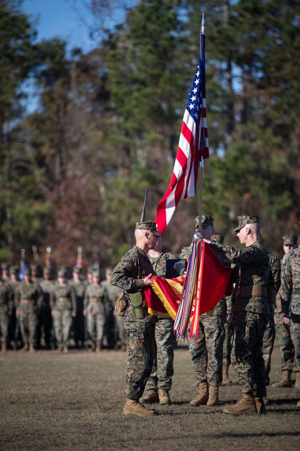 Combat Logistics Regiment 27 Marines Attend a Re-Designation Ceremony