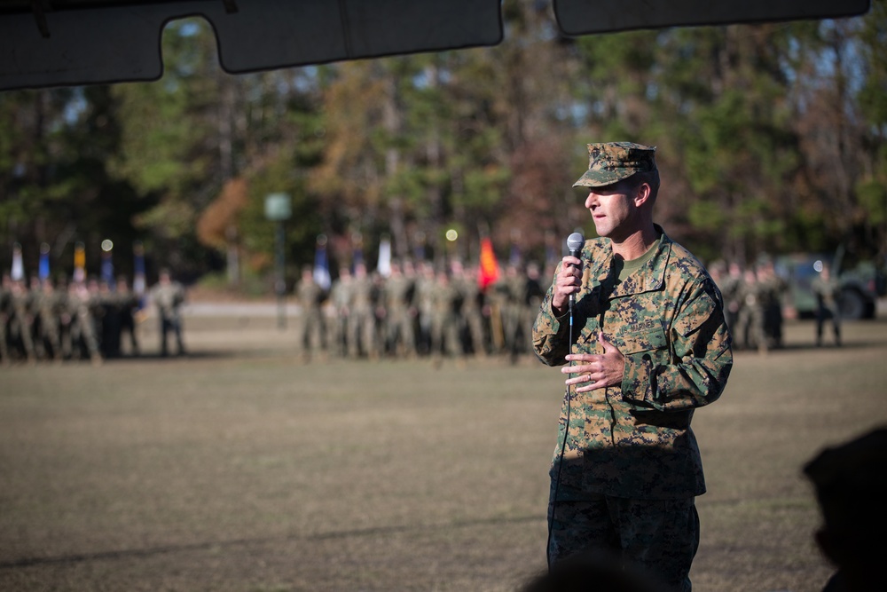 Combat Logistics Regiment 27 Marines Attend a Re-Designation Ceremony