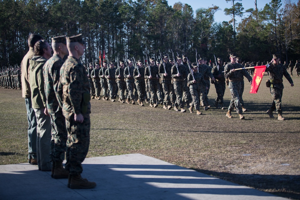 Combat Logistics Regiment 27 Marines Attend a Re-Designation Ceremony