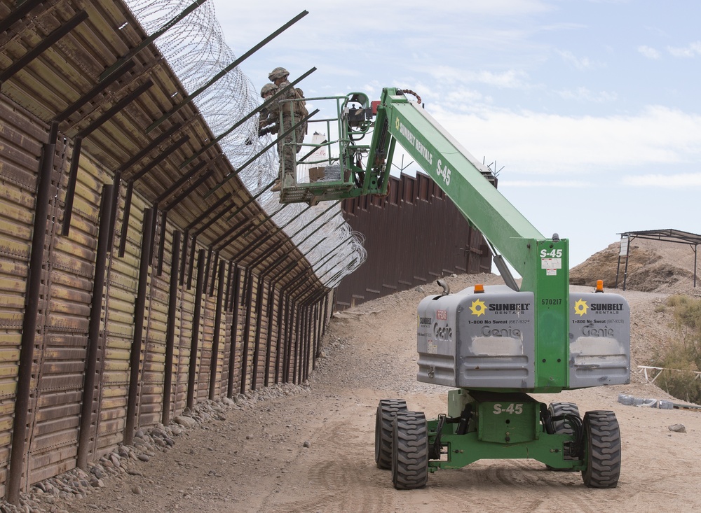 U.S. Marines strengthen California-Mexico border at Andrade Port of Entry