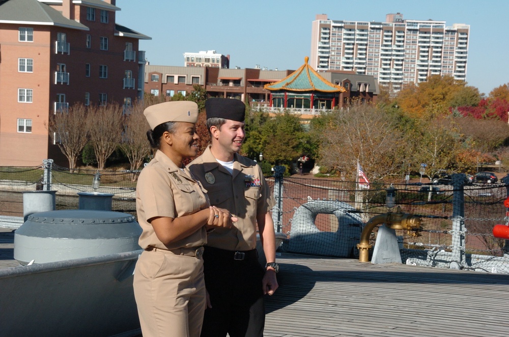 Re-enlistment aboard a Battleship