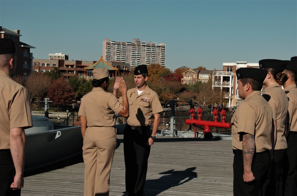 Re-enlistment aboard a Battleship