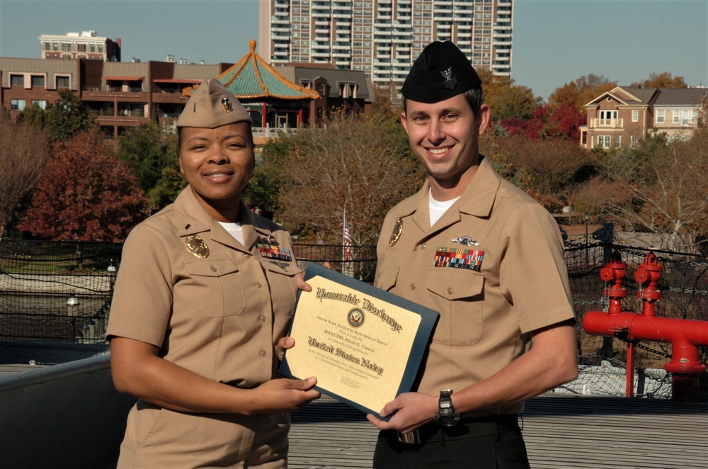 Re-enlistment aboard a Battleship