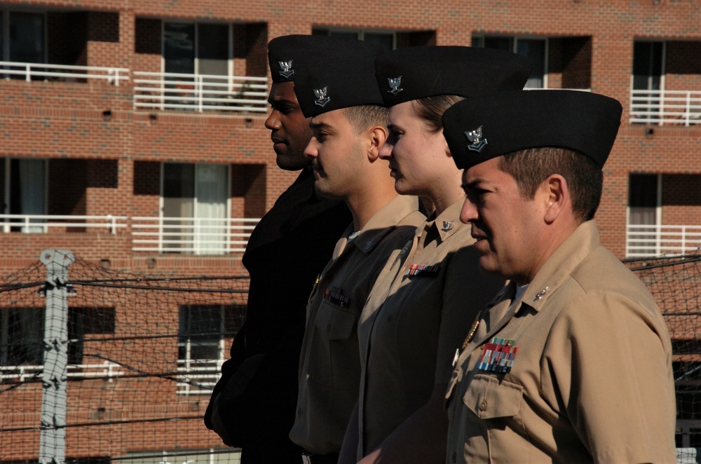 Re-enlistment aboard a Battleship