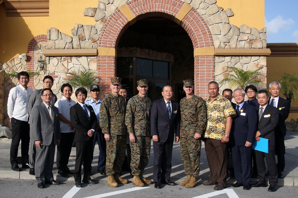 Ginowan City, U.S. military leadership foster cooperation, understanding