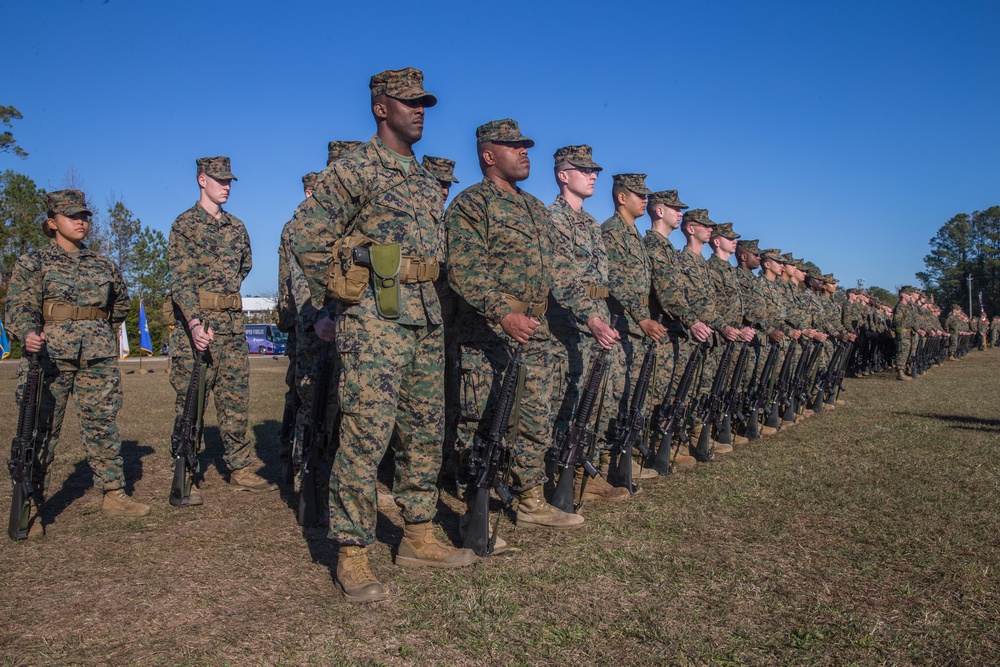 Combat Logistics Regiment 27 Marines Attend a Re-Designation Ceremony