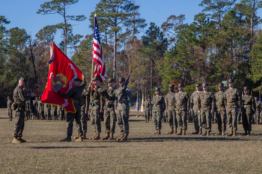 Combat Logistics Regiment 27 Marines Attend a Re-Designation Ceremony