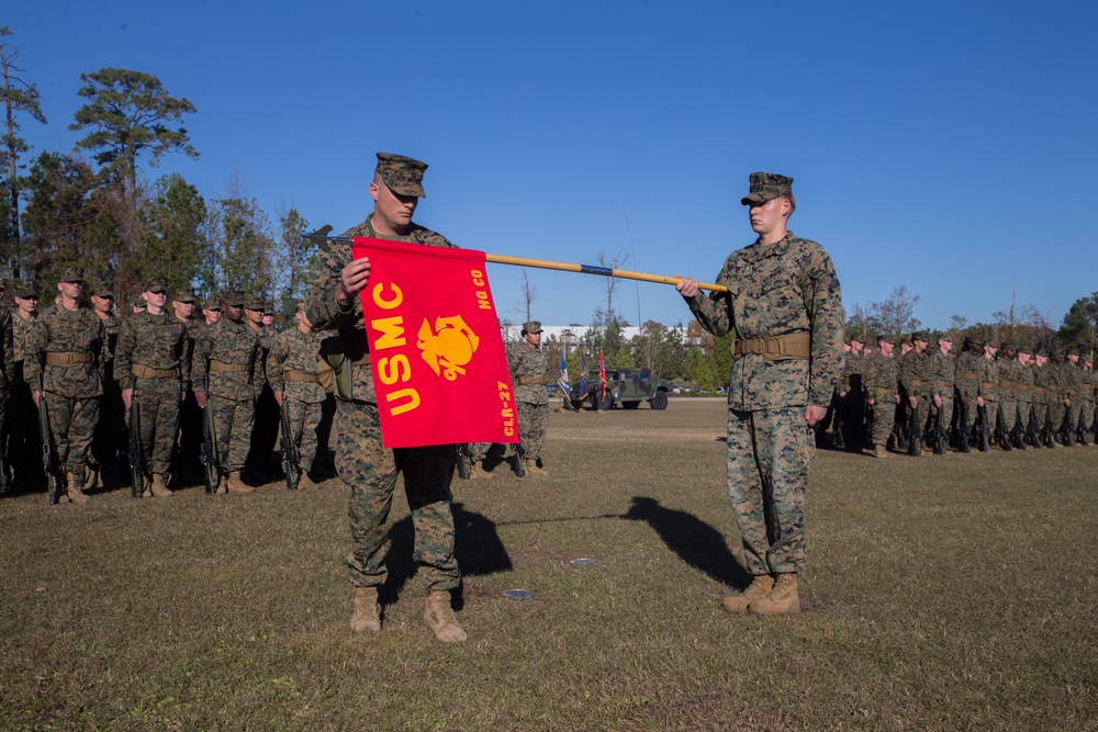 Combat Logistics Regiment 27 Marines Attend a Re-Designation Ceremony