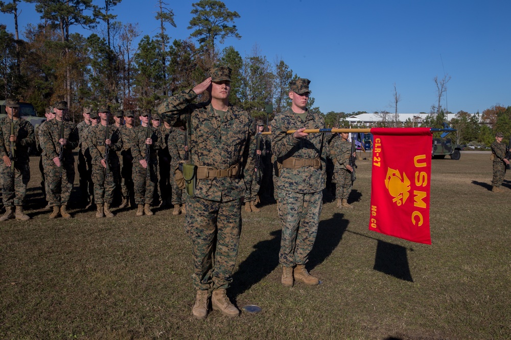 Combat Logistics Regiment 27 Marines Attend a Re-Designation Ceremony