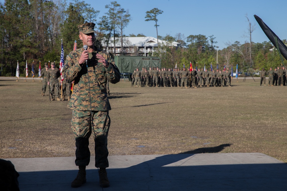 Combat Logistics Regiment 27 Marines Attend a Re-Designation Ceremony